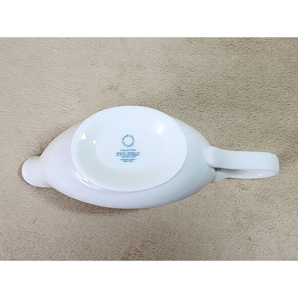 Martha Stewart Gravy Boat Sauceboat Bowl Pitcher White Porcelain Dinnerware - Picture 10 of 11